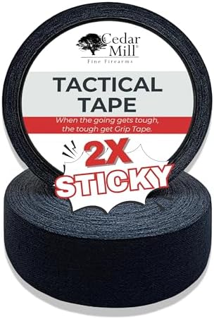 Cedar Mill Magazine Gun Tape - Water-Resistant Gun Grip Tape to Improve Handles & Protect from Scratches & Smudges - Non-Adhesive, Non-Reflective Tactical Tape for Guns, Rifles & Shotguns