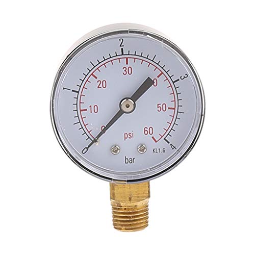 Senoow 0-60 PSI Mini Pressure Gauge Pool Spa Filter Water Pressure Measuring 1/4