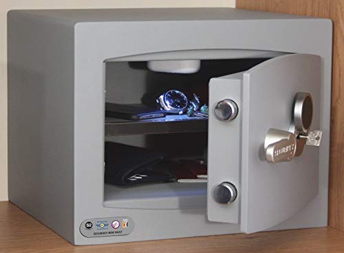 Securikey Mini Vault Silver Size 1 AIS approved safe with Key Locking (Medium)