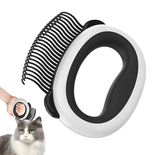 Dreuhuing Cepillo para gatos – Cepillo de pelo de perro, suministros de aseo con diseño ergonómico de panda para entrenamiento de cachorros, razas de pelo largo y hogares, suave