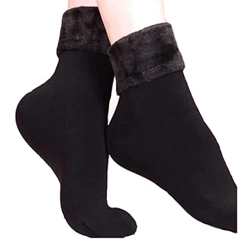 Kit 3 Meia Térmica Grossa Flanelada Fleece Inverno Frio Intenso Unissex (Preta)