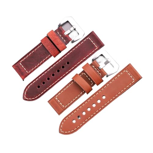 Correa de reloj de cuero hecha a mano para evitar alergias con hebilla inoxidable 5