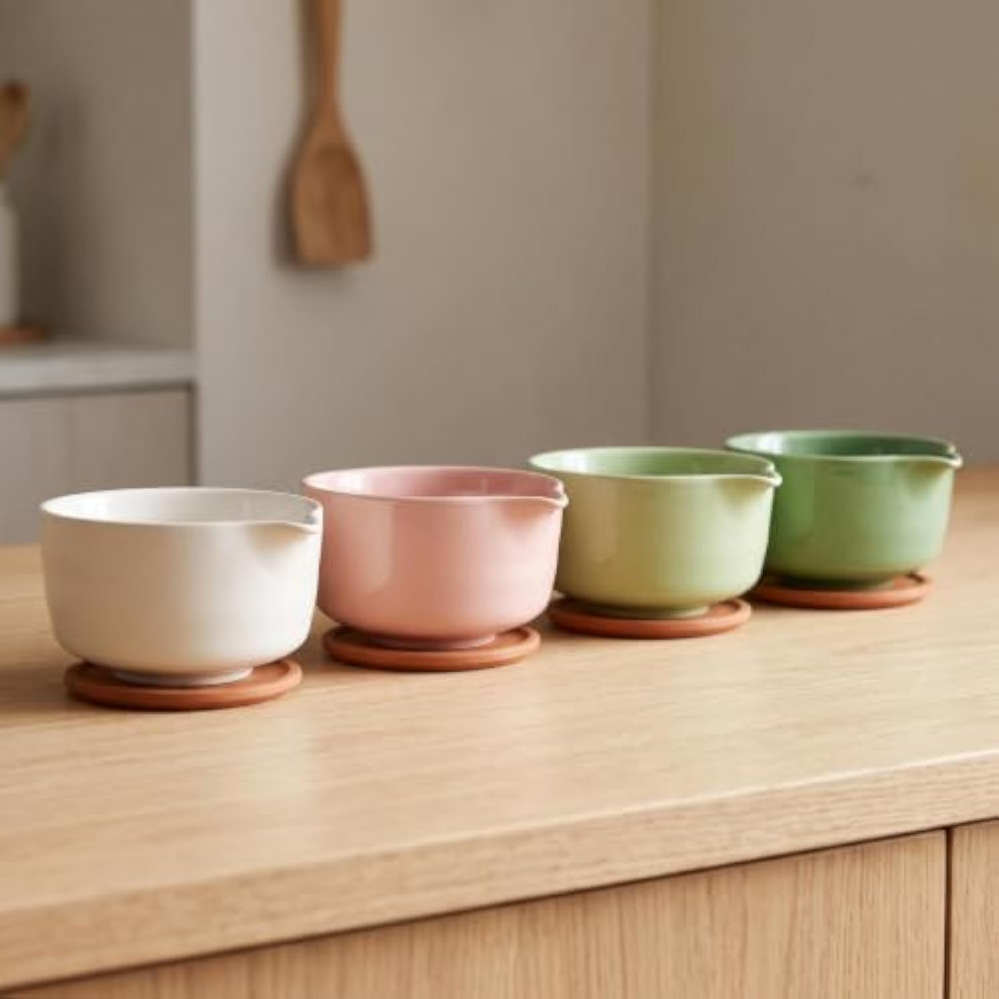 Ceramic Matcha Whisk Holder and Bowl Set Matcha Green