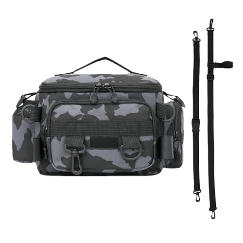 Borsa da pesca impermeabile Generico | Organizer per scatola per attrezzatura da pesca | Borsa per attrezzatura da pesca multitasca impermeabile con divisori, base antiscivolo