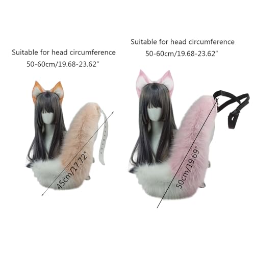 Costume accessoires drôles Morain avec longue queue en fourrure douce ajustable