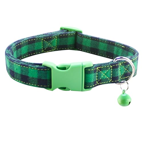 NISIYE Cute Plaid Dog Collar with Safety Buckle - Adjustable and Comfortable Dog Collars for Small...