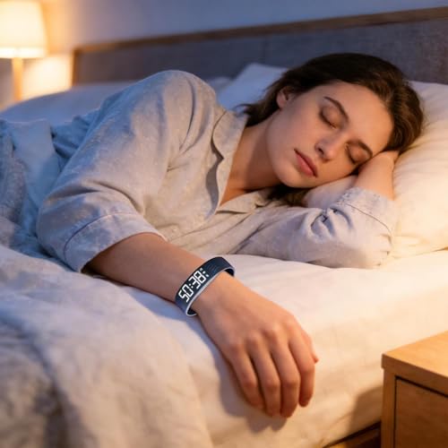 Reloj inteligente digital con alarma vibratoria para evitar ruidos en el dormitorio 8