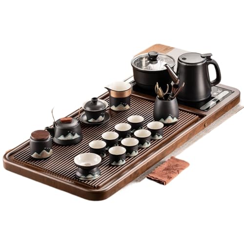 Juego de té con quemador eléctrico portátil y sistema de apagado automático