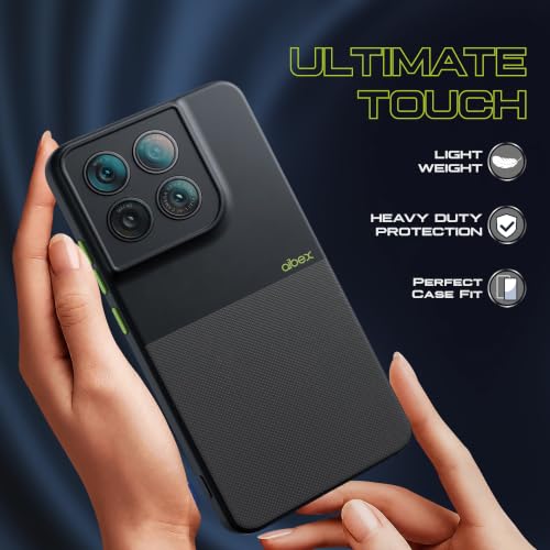 Image of AIBEX Premium Back Cover Case Compatible for Motorola G77 Power 5G / Motorola G37 5G / Motorola G37 Power 5G|Scratch & Drop Tested Shockproof Matte Texture Case with Soft Microfibre Lining - Black
