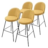 DESIGN MODERNE - Design sobre et élégant avec une structure en acier noir et une assise rembourrée - se marie parfaitement avec un intérieur moderne, scandinave ou industriel. Ces chaises de bar de 75 cm de haut ajoutent une touche de style à n'importe quelle cuisine ou bar d'intérieur.