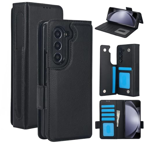 Étui Samsung Galaxy Z Fold 6 avec porte-stylo S et 6 fentes cartes bancaires noir