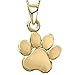 Produktbild FANTASTIC NAILS COSMETIC COLLECTIONS Mädchen Hunde Pfoten Halskette mit Anhänger echt 925 Sterling Silber Pfötchen Tatze Geschenk Idee Klein-Kinder A111 Gold + Organzabeutel 40cm