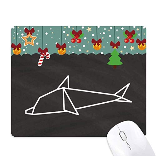 Tapis de souris origami dauphin idée cadeau de Noël géométrique moderne