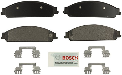BOSCH BE1070H Blue Ceramic Disc Brake Pad Set With Hardware - Compatible With Select Ford Five Hundred, Freestyle, Taurus, Taurus X; Mercury Montego, Sable; FRONT