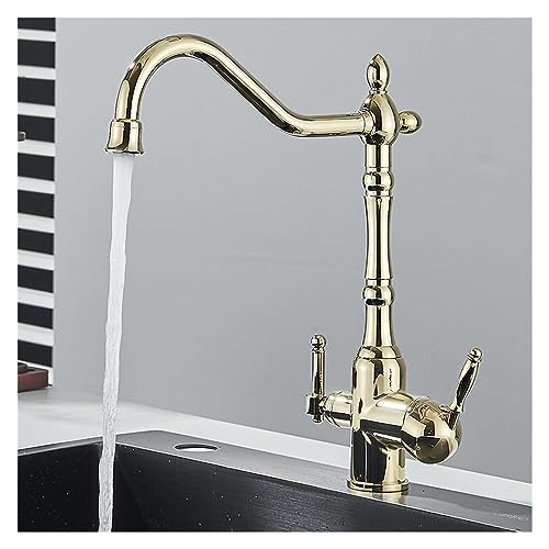 Robinet cuisine purificateur eau éliminez le plastique mitigeur or