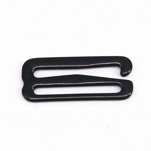 20set 19mm Metal Black Lingerie Hardware Hooks Eye for Bra Strap Sewing Clips Sewing Supplies for Bra Accessories WB105