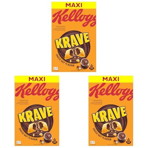 Kellogg's Krave Choco Nut 600g (Paquete de 3)