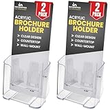 1InTheOffice Brochure Holder, Plastic Literature Holder, 4
