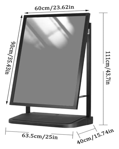 Support d'affiche robuste anti-basculement avec base à eau amovible 60x90 cm