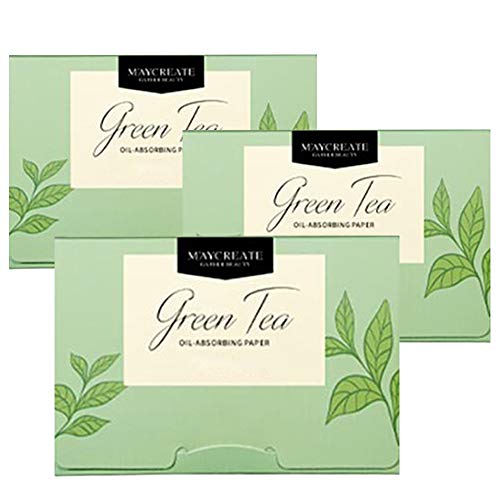 Natural Oil Absorbing Sheets Tissues 300 Counts Premium-Gesichtsöl-Löschpapier Größe 9,5 x 6,5 cm Öl absorbierende Blätter Saubere und matte Optik Saugfähigkeit Entfernung der Gesichtshaut Tea Cover