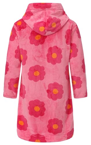 Image of Kids Hooded Bathrobe Girls Soft Plush Hooded Flannel Pajamas Sleepwear Boys Spa Robe