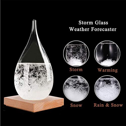image for SPENDEAL Storm Glass Weather Globe Weather Station Decorative Indoor B