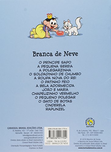 Turma da Mônica - algodão doce - Branca de Neve