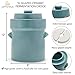 Fermentation Crock Jar Sauerkraut Crock - Kimchi and Pickle, 5 Liter (1.3 Gallon) Ceramic Pickling Crock with Lids & Weights, Sauerkraut Fermenter Container Water Seal Fermenting Crock Jars (5L)