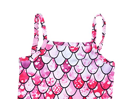 COTRIO Girls Swimsuit Mermaid Bathing Suit Toddler Kids Rainbow Unicorn Swimwear One-Piece Tankini Swimming Suits3