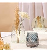 Gleevers Diwali Gift Pack |Diwali Gift Pack of 2 with Glass Vase & Carved Tea Light Holder | Diwa...