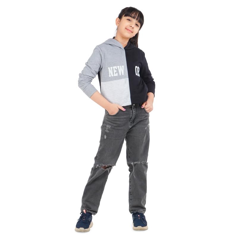 Image of Real Basics Girls Cotton Hooded Sweatshirt (Pack of 1)