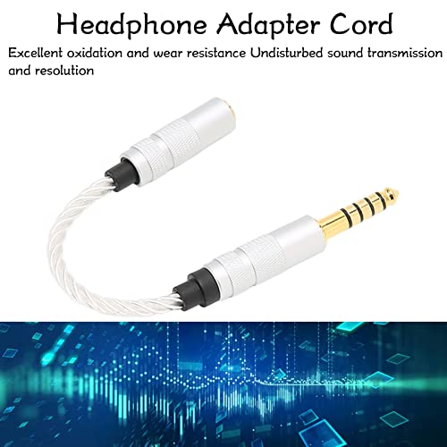 Zunate 4.4mm Balanced Male to 3.5mm Stereo Female Adapter Cable Silver Plated Copper Wire for NW‑ZX300A NW‑WM1A NW‑WM1Z PHA‑2A Player - Image 3