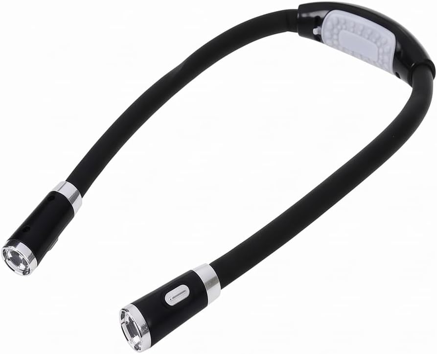 Esnek LED Boyun Lambası, Eller Serbest Kitap Okuma Işığı, Bükülebilir Pilli Gece Lambası – Örgü, Dikiş, Kamp, Tamir ve Çalışma İçin 3 Kademeli Parlak Göz Korumalı Taşınabilir Aydınlatma