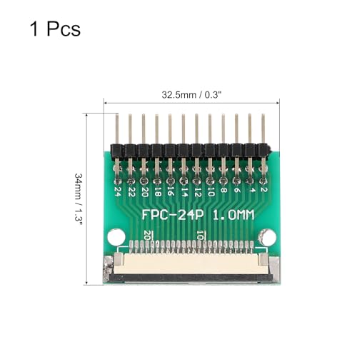 Placa de conector FPC de 24 pines MECCANIXITY, enchufe de 1 mm a 2.54 mm, PCB 2