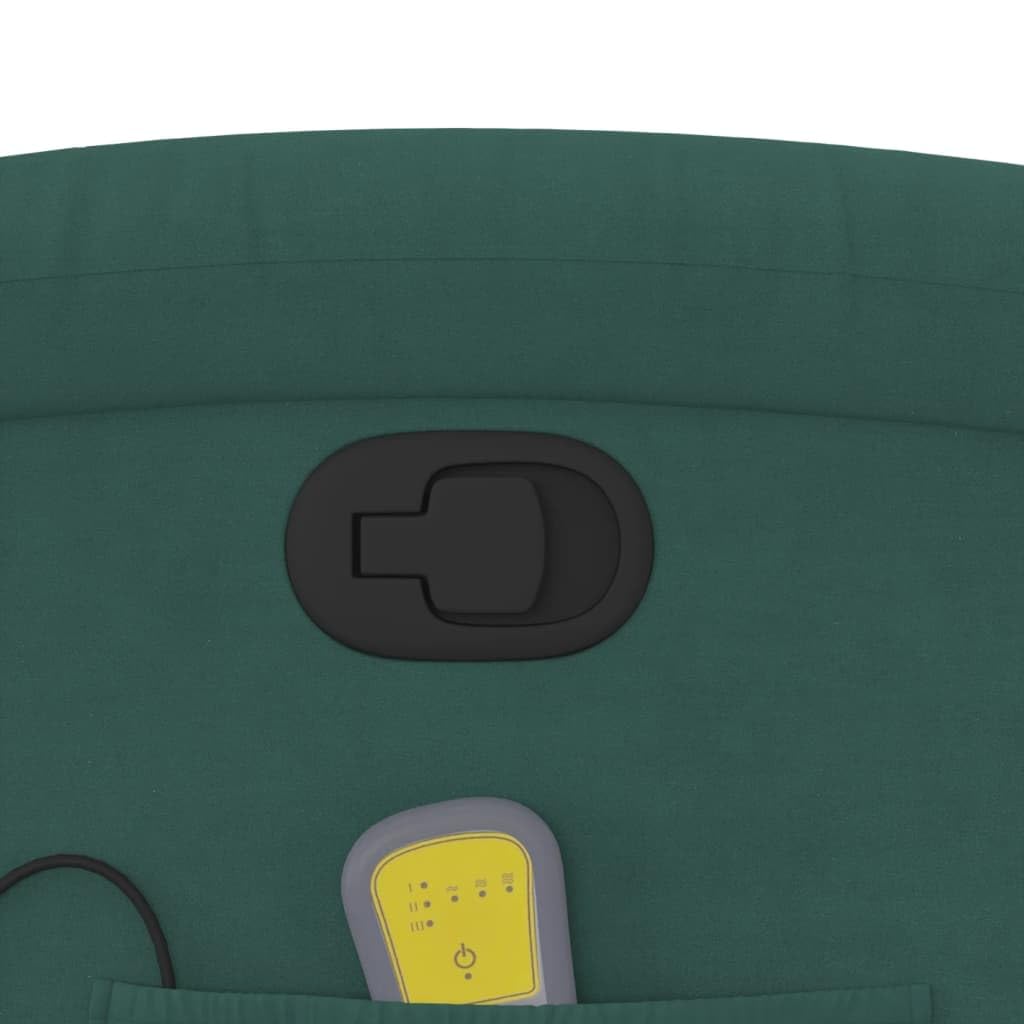 Gecheer Poltrona Massaggiante,Relax,Reclinabile,da TV,per Anziani in Velluto,Verde Scuro,con Poggiapiedi,71x86,5x99,5 cm,Poltrona Reclinabile,Poltrona da TV,Poltrona per Anziani,Poltrona da Massaggio