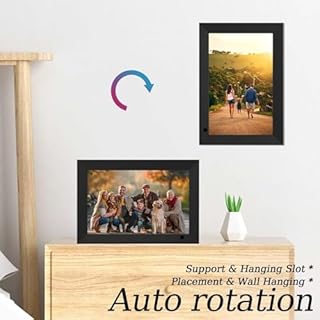 TEKXDD Digital Photo Frame 10.1 inch with Remote Control, Digital Picture Frame 1280x800 Full IPS Display with Music/Video Player/Calendar/Alarm,Digital Frame Support USB Drive SD MMC Card