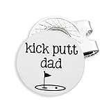 Kick Putt Dad Golf Ball Marker Hat Clip Gift for Daddy Father's Day Gift Golf Gifts for Dad from Kids Son Daughter Golfer Gift for Men