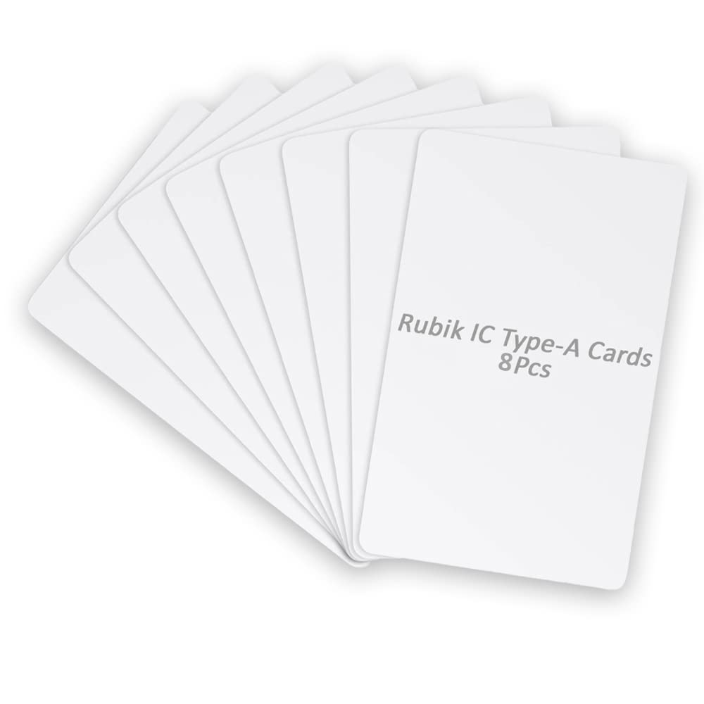 Rubik 8pcs IC Type-A RFID Key Cards for RFID Copier/Reader/Writer/Duplicator (IC Type-A 8Cards