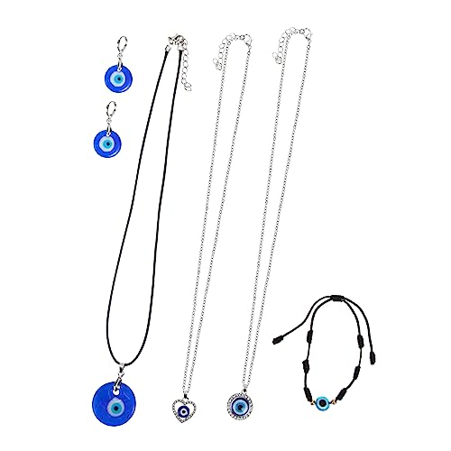Cadena de muñeca de moda con cuentas de ojos y piedra azul, pulsera de protección mujer.