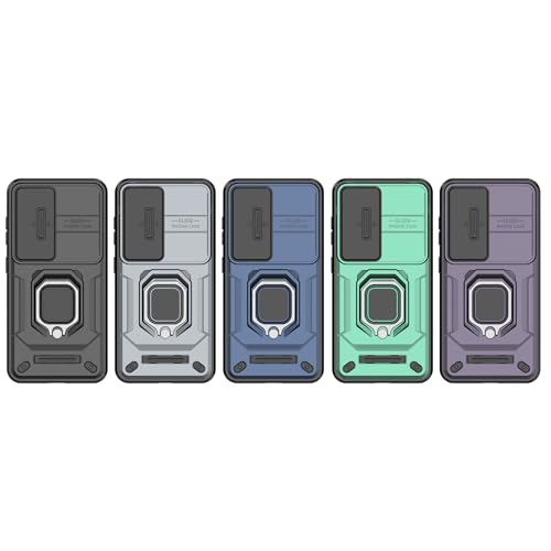 Image of TPU+PC Camshield Pro Case With Slide Camera Protection And Ring Stand Bumper Back Case Cover For Samsung Galaxy S25 Plus 5G (Black)