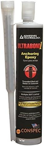 Conspec - Anchoring Epoxy Ultrabond-1 Concrete Anchor Adhesive Fast Setting 2-Part (9-oz Tube) with Nozzle