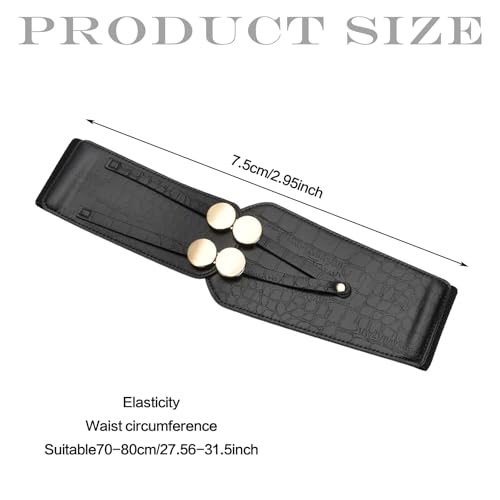 Degpum Wide Elastic Belts for Women Vintage Cinch Wide Stretchy Belt for Women Fashion Stretchy Dresses Accessory2