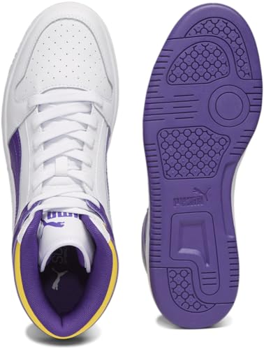 PUMA Mens Rebound Layup Classic Warmups High Sneakers Shoes Casual - White4