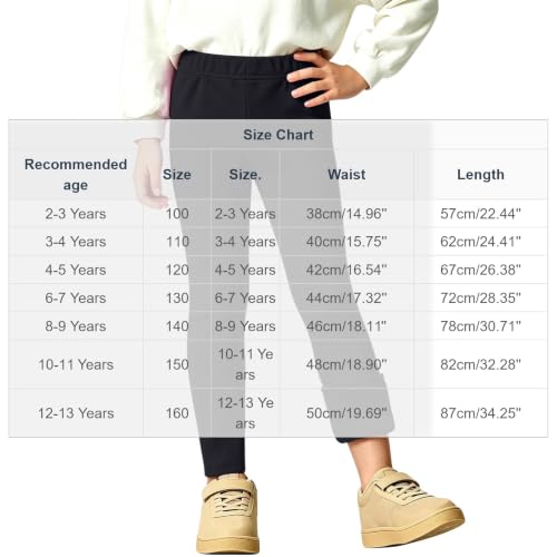 Girls Fleece Lined Leggings Winter Thermal Tights Pants Stretchy Leggings - image 5