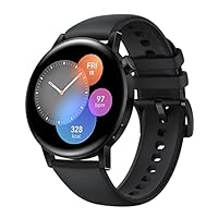 HUAWEI Watch GT 3 42 mm Smartwatch, 1 Week's Battery Life, All-Day SpO2 Monitoring, Personal AI Running Coach, Accurate Heart Rate Monitoring, 100+ Workout Modes, Australian Version - Black