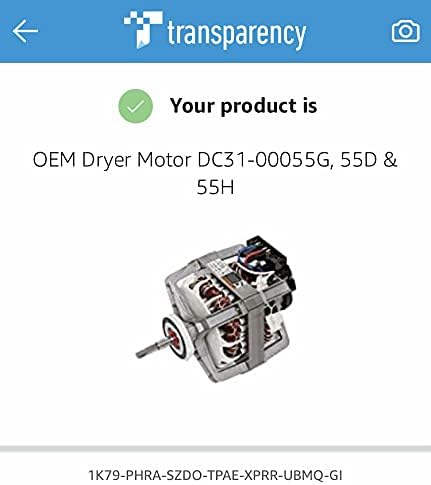 OEM Dryer Motor DC31-00055G, 55D & 55H