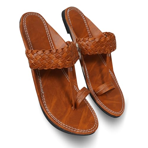 Image of DFR Ethnic Sandals For Boys Men, Comfortable Men's Rajasthani Slipper Chappals