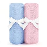 HAGOT Coperta per Neonati in Cotone, Adatta per Passeggino, Seggiolino Auto e Lettino,100 * 75 CM