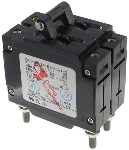 Ca2-B0-34-650-121-C - Magnetic Hydraulic Circuit Breaker, C Series, 50 A, 2 Pole, 277 V, 100 S, 5 Ka #TOP23
