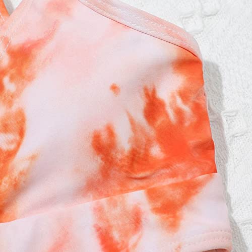 Girls Swimsuit 3 Piece Bikini Set Tropical Print Cross V Neck Bathing Suits Girls' Swimwear with Cover Up Skirt4